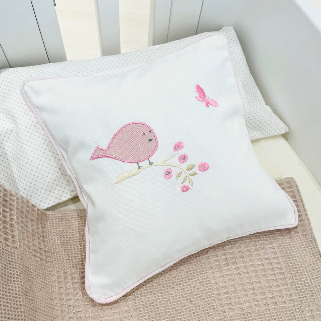 Cojín Oiseaux Rosa