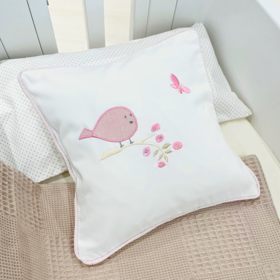 Cojín Oiseaux Rosa