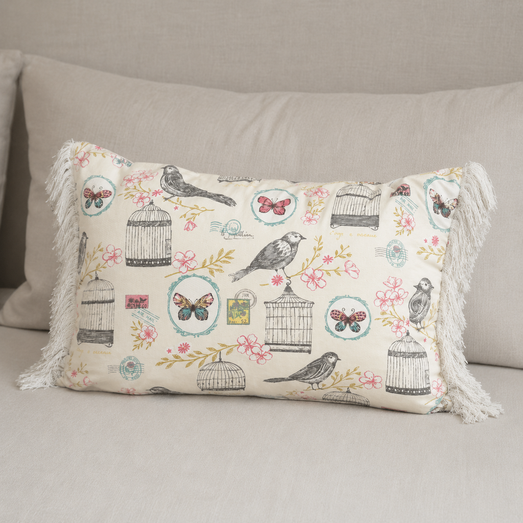 Funda Melodie Natural Flecos 60 x 40 cm