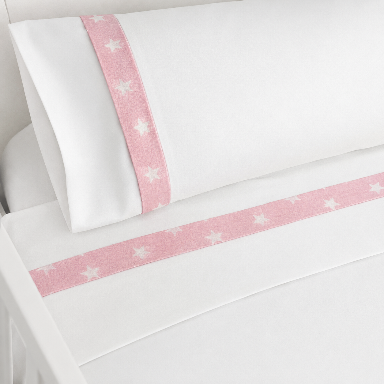 Set de Sábanas Cuna Rosa